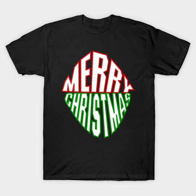 Merry Christmas in circle T-Shirt by Tee Trendz